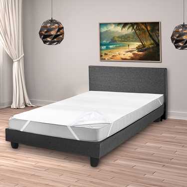 Sleezzz Vital protector de colchón molleton impermeable tensión fija 140 x 190 cm, protector de colchón de algodón 100% en blanco