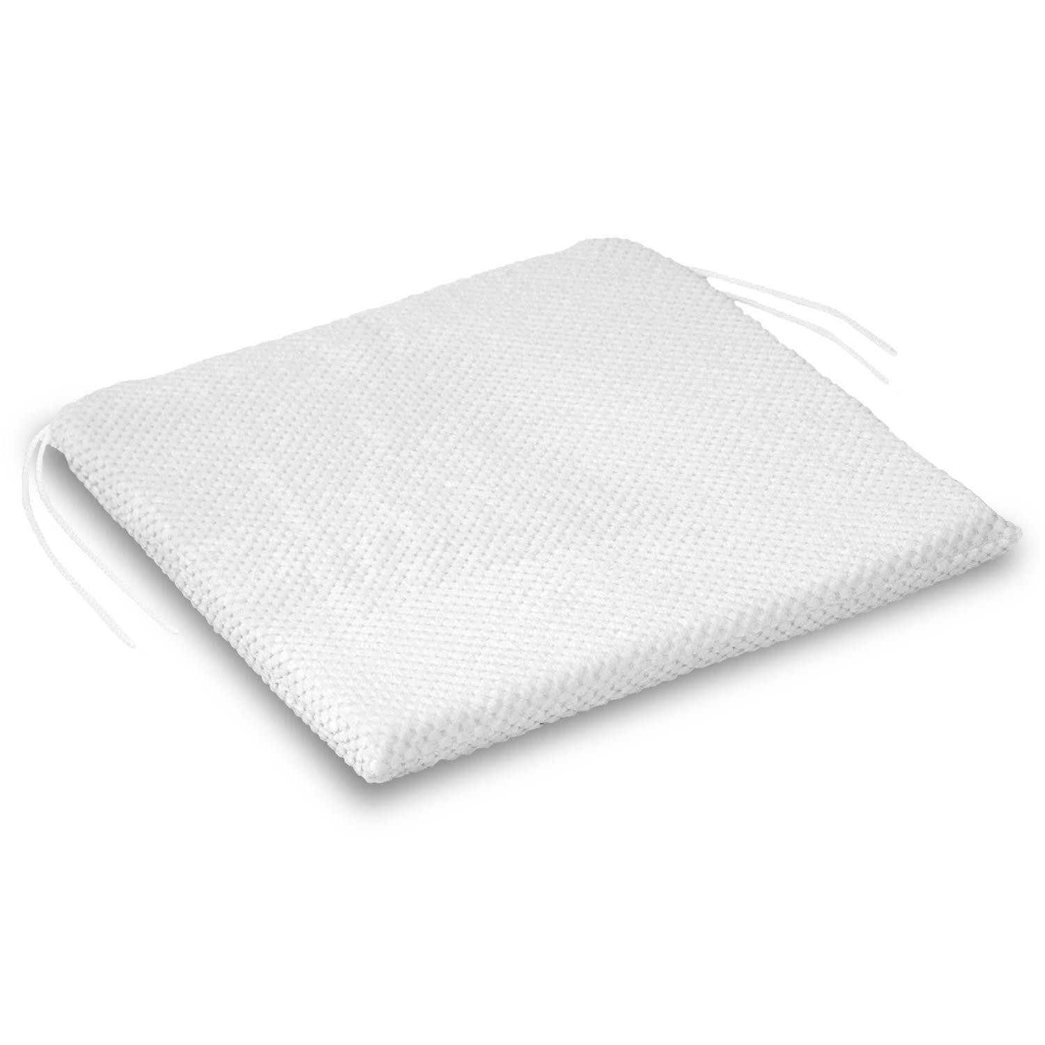 Cojín para silla 37 x 37 cm blanco