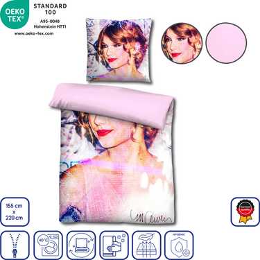 Castell microfibra ropa de cama reversible Taylor Swift por Sid Maurer 155 x 220 + 80 x 80 cm