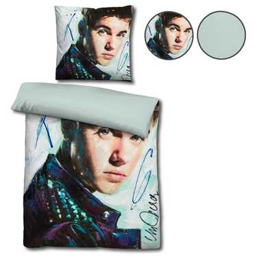 Ropa de cama reversible de microfibra Castell Justin Bieber de Sid Maurer 135 x 200 + 80 x 80 cm