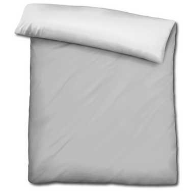 CloudComfort Basic ropa de cama reversible gris claro/blanco 135 x 200 + 80 x 80 cm