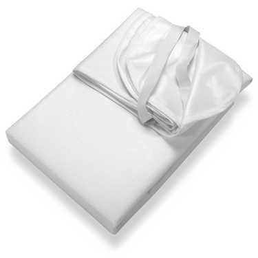 Sleezzz Vital protector de colchón molleton impermeable tensión fija 120 x 200 cm, protector de colchón de algodón 100% en blanco