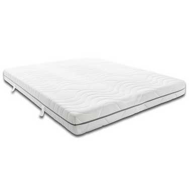 Colchón viscoelástico de 7 zonas Sleezzz Smart 180 x 200 cm, altura 18 cm, nivel de firmeza H3 con espuma viscoelástica con memoria de aire + 2 almohadas Sleezzz® Smart regulables en altura