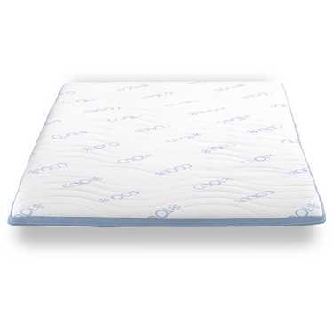 Topper de espuma fría CloudComfort Cool 180 x 200 cm H2/H3, altura 7 cm, nivel de firmeza H2/H3, topper de 7 zonas con cara de verano e invierno