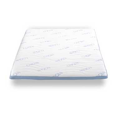 Topper de espuma fría CloudComfort Cool 120 x 200 cm H2/H3, altura 7 cm, nivel de firmeza H2/H3, topper de 7 zonas con cara de verano e invierno