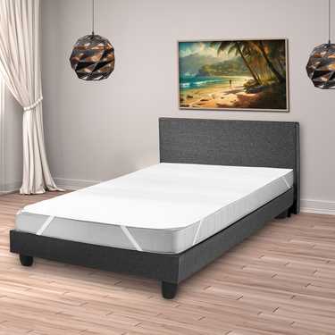 Sleezzz Vital protector de colchón molleton impermeable tensión fija 100 x 200 cm, protector de colchón de algodón 100% en blanco