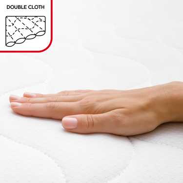 Colchón viscoelástico de 7 zonas Sleezzz Smart 90 x 200 cm, altura 18 cm, nivel de firmeza H3 con espuma viscoelástica con memoria de aire + almohada de microfibra CloudComfort Basic 80 x 80 cm