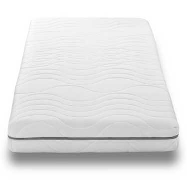 Colchón viscoelástico de 7 zonas Sleezzz Smart 90 x 200 cm, altura 18 cm, nivel de firmeza H3 con espuma viscoelástica con memoria de aire + almohada de microfibra CloudComfort Basic 40 x 80 cm