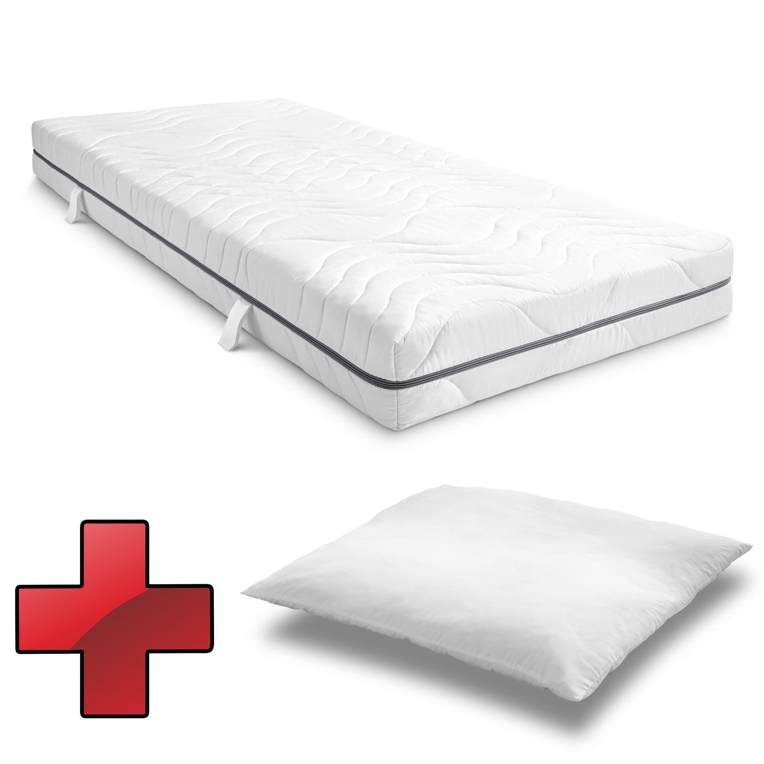 Colchón Sleezzz® Smart 90x200 cm + almohada CloudComfort Basic de microfibra 80 x 80 cm Colchón Sleezzz® Smart 90x200 cm + almohada CloudComfort Basic de microfibra 80 x 80 cm