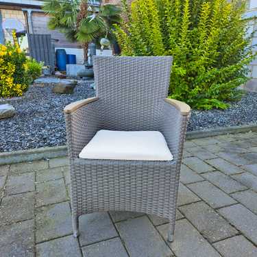 Cojín para silla 37 x 37 cm con correas de sujeción blanco