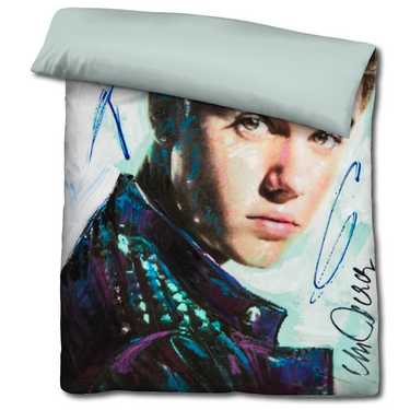 Ropa de cama reversible de microfibra Castell Justin Bieber de Sid Maurer 155 x 220 + 80 x 80 cm