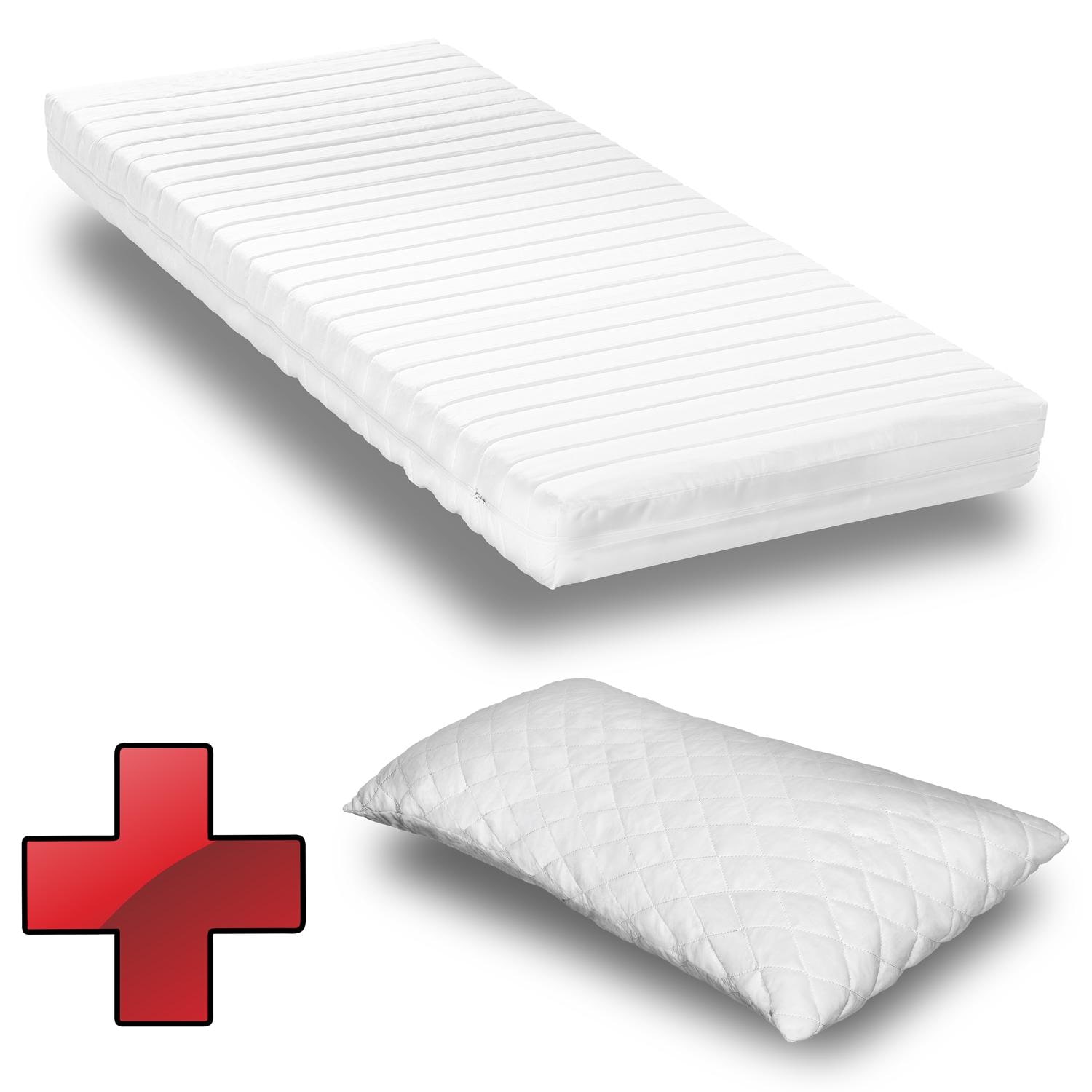 Colchón de espuma fría K16 90 x 190 cm + almohada de gel CloudComfort Basic 40 x 80 cm Colchón de espuma fría K16 90 x 190 cm + almohada de gel CloudComfort Basic 40 x 80 cm