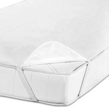 Sleezzz Vital protector de colchón molleton impermeable tensión fija 90 x 190 cm, protector de colchón de algodón 100% en blanco