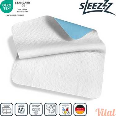 Cubrecolchón de vellón absorbente impermeable Sleezzz Vital, 75 x 90 cm, para proteger el colchón