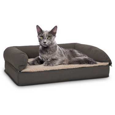 80 x 55 x 23 cm cama ortopédica para perros con respaldo tamaño M