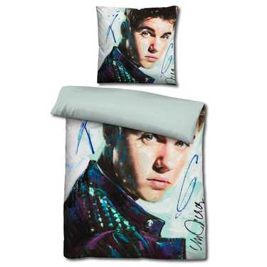 Ropa de cama reversible de microfibra Castell Justin Bieber de Sid Maurer 155 x 220 + 80 x 80 cm