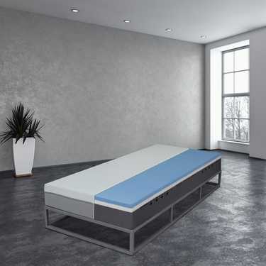 Colchón viscoelástico Sleezzz Premium 90 x 200 cm, altura 20 cm, nivel de firmeza H2/H3, con asas reversibles + almohada de gel Sleezzz® Premium