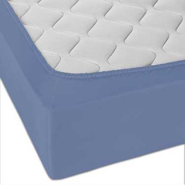 Paquete doble de sábanas bajeras CloudComfort Basic jersey stretch azul 140 x 190 - 160 x 200 cm (2 piezas)