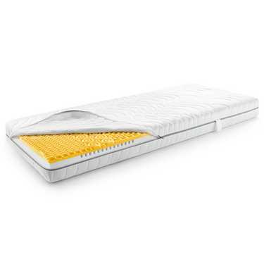 Colchón viscoelástico de 7 zonas Sleezzz Smart 90 x 200 cm, altura 18 cm, nivel de firmeza H3 con espuma viscoelástica con memoria de aire + almohada Sleezzz® premium efecto memoria