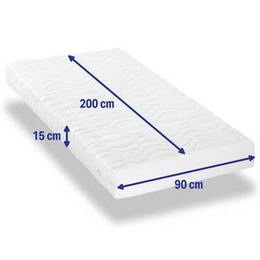 Funda de colchón CloudComfort Premium 90 x 200 cm, altura 15 cm