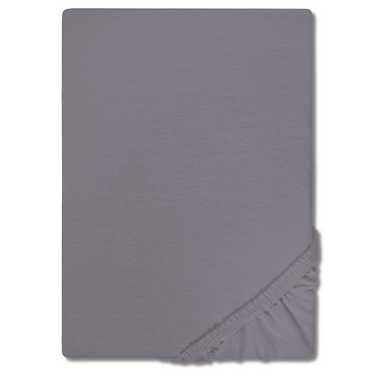 CloudComfort Basic sábana bajera jersey stretch gris oscuro 180 x 200 - 200 x 200 cm