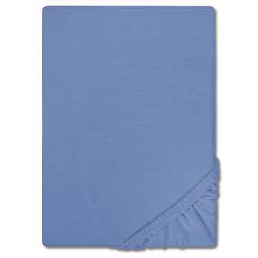 CloudComfort Basic sábana bajera jersey stretch azul 140 x 190 - 160 x 200 cm