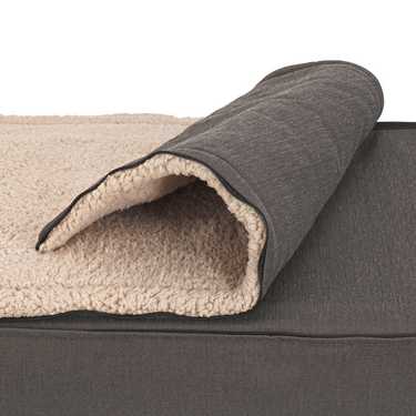 Cama ortopédica para perros 100 x 70 x 27 cm con respaldo talla M