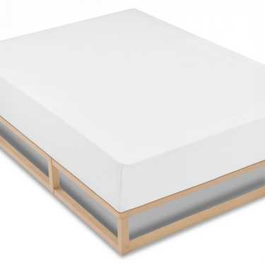 Paquete doble de sábanas bajeras CloudComfort Basic jersey stretch blanco 90 x 190 - 100 x 200 cm (2 piezas)