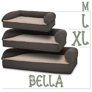 Cama ortopédica para perros 100 x 70 x 27 cm con respaldo talla M