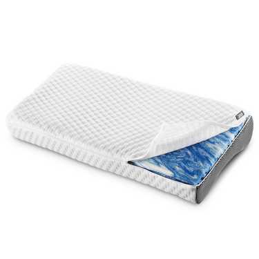 Colchón viscoelástico de 7 zonas Sleezzz Smart 140 x 190 cm, altura 18 cm, nivel de firmeza H3 con espuma viscoelástica con memoria de aire + almohada de gel Sleezzz® Premium gratuita