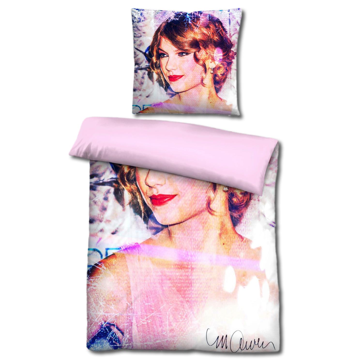 Castell microfibra ropa de cama reversible Taylor Swift por Sid Maurer 155 x 220 + 80 x 80 cm