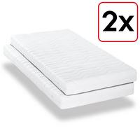 Colchón premium de 7 zonas 90x200 cm CloudComfort, altura 15 cm, nivel de firmeza H2/H3, juego gemelo