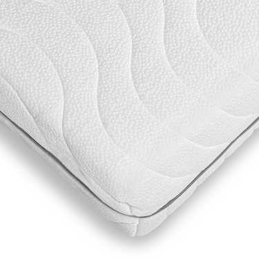 Colchón viscoelástico de 7 zonas Sleezzz Smart 90 x 200 cm, altura 18 cm, nivel de firmeza H3 con espuma viscoelástica con memoria de aire + almohada de microfibra CloudComfort Basic 80 x 80 cm