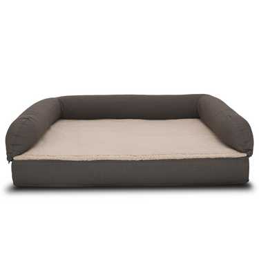 Cama ortopédica para perros 120 x 80 x 31 cm con respaldo talla M