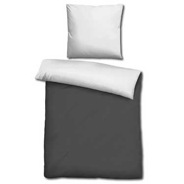 Paquete doble de ropa de cama reversible CloudComfort Basic blanco/negro 155 x 220 + 80 x 80 cm