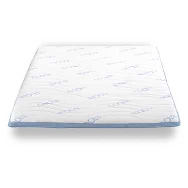 Topper de espuma fría CloudComfort Cool 160 x 200 cm H2/H3, altura 7 cm, nivel de firmeza H2/H3, topper de 7 zonas con cara de verano e invierno