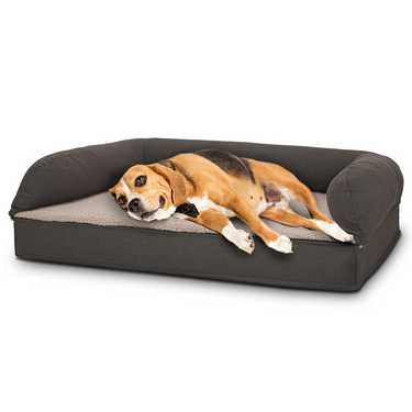 Cama ortopédica para perros 100 x 70 x 27 cm con respaldo talla M