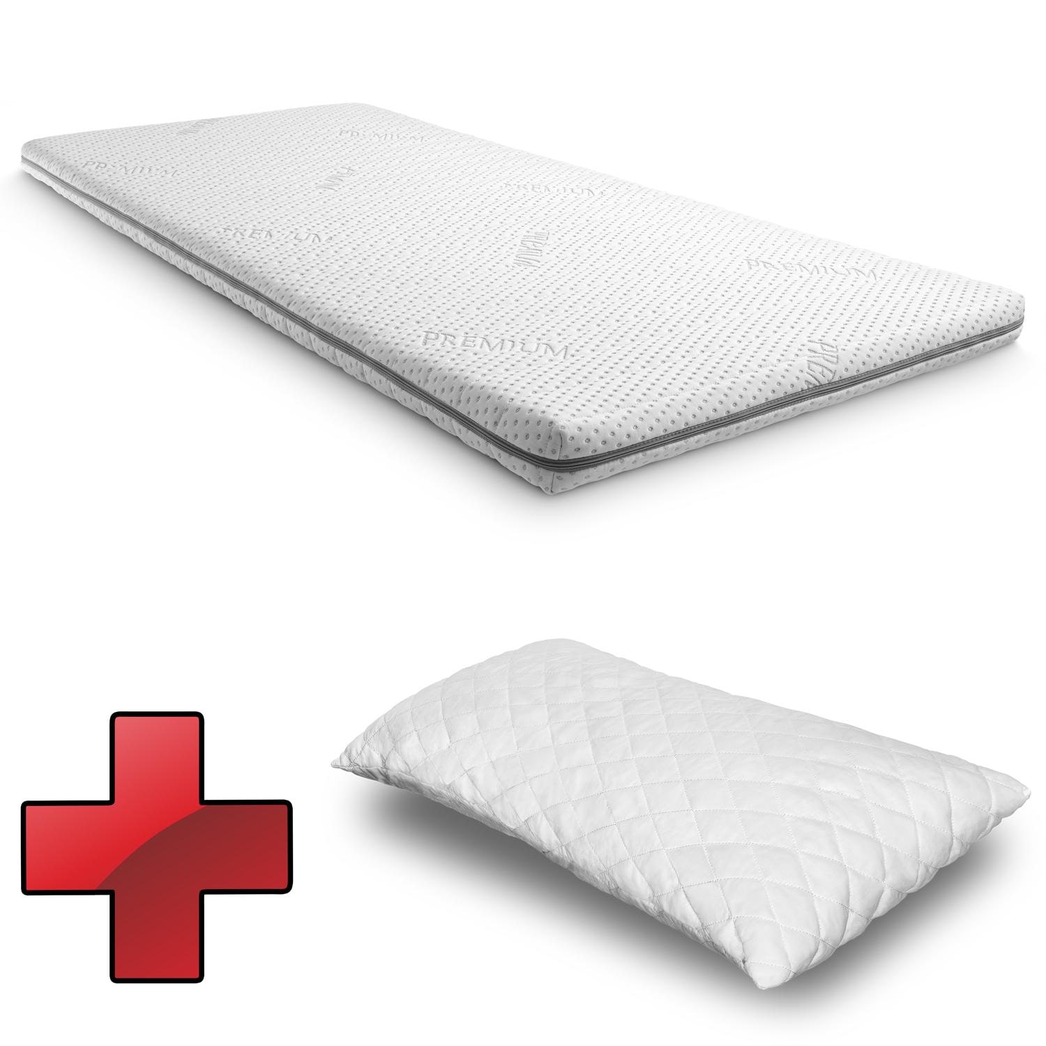 Supportho Premium topper 80 x 200 cm H3 + CloudComfort Basic almohada de gel 40 x 80 cm Supportho Premium topper 80 x 200 cm H3 + CloudComfort Basic almohada de gel 40 x 80 cm