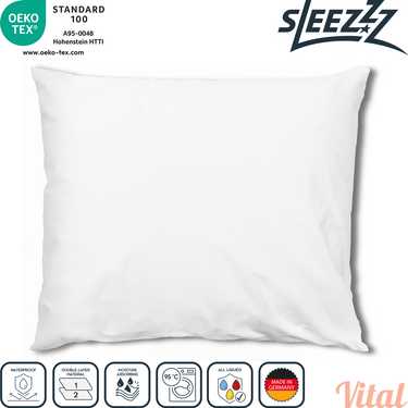 Sleezzz Vital funda de almohada molleton impermeable 80 x 80 cm