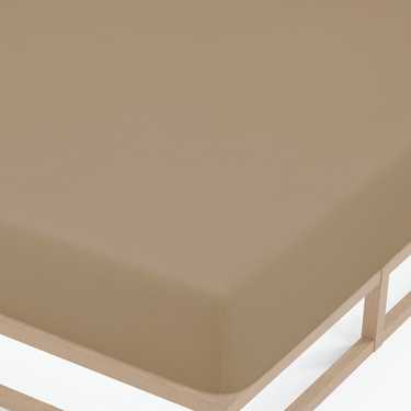 Castell sábana bajera jersey beige 90 x 190 - 100 x 200 cm paquete doble