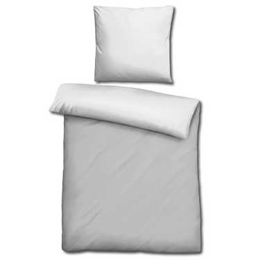 CloudComfort Basic ropa de cama reversible gris claro/blanco 135 x 200 + 80 x 80 cm