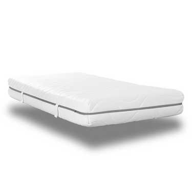 Colchón viscoelástico de 7 zonas Sleezzz Smart 90 x 200 cm, altura 18 cm, nivel de firmeza H3 con espuma viscoelástica con memoria de aire + almohada de microfibra CloudComfort Basic 40 x 80 cm