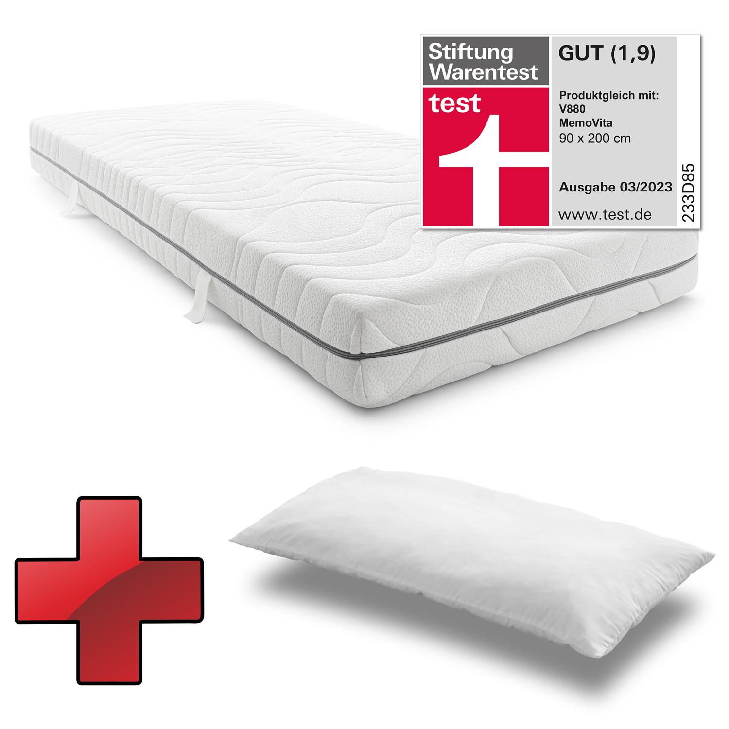 Colchón Sleezzz® Smart 90x200 cm + almohada CloudComfort Basic de microfibra 40 x 80 cm