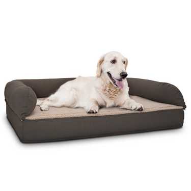 Cama ortopédica para perros 120 x 80 x 31 cm con respaldo talla M