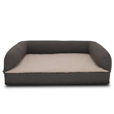 Cama ortopédica para perros 100 x 70 x 27 cm con respaldo talla M