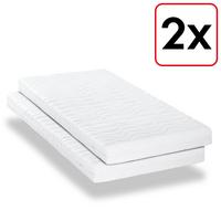 Colchón doble premium de 7 zonas CloudComfort 100x200 cm, altura 15 cm, nivel de firmeza H2/H3, juego gemelo