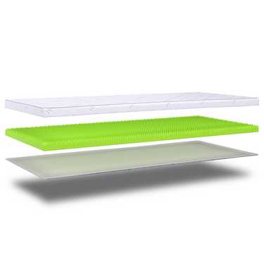 Supportho topper premium de espuma fría 80 x 200 cm H3, altura 9 cm, grado de dureza H3 con funda antibacteriana